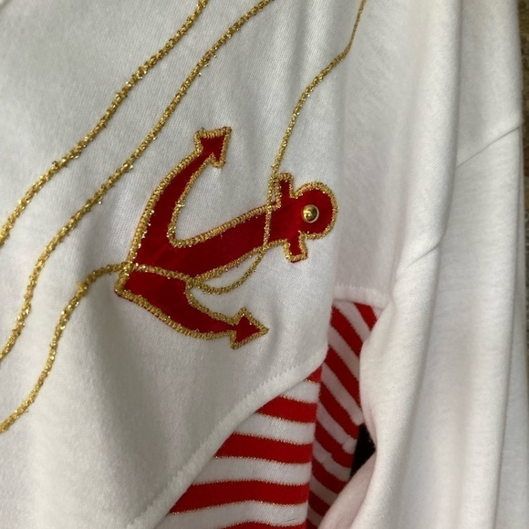 90’s Peter Popovitch Oversized Cardigan Sweater Nautical Medium - Picture 5 of 11